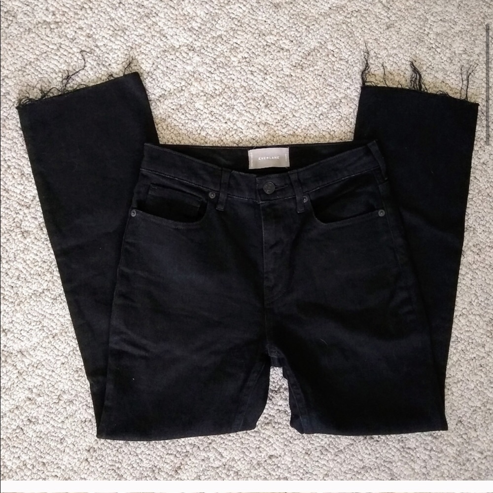 Everlane Crop Kick Black Denim